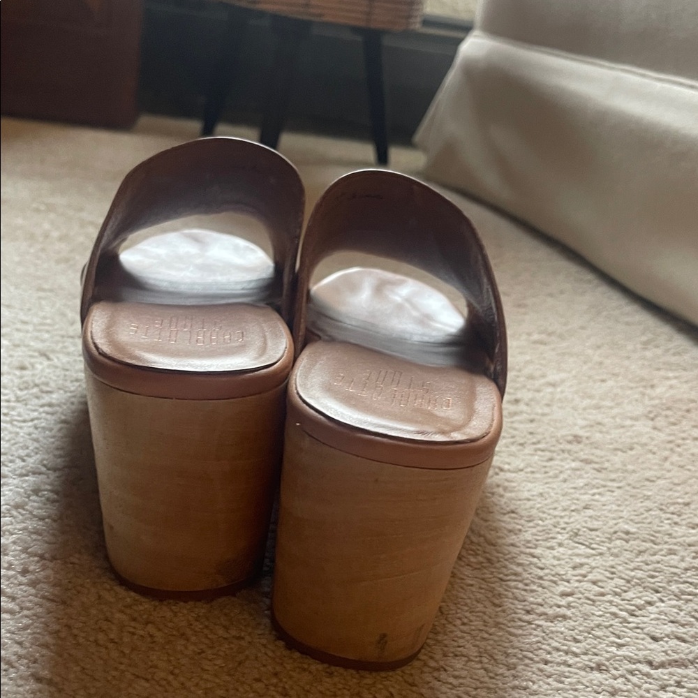 Charlotte Stone Tan Platform Sandals - Picture 4 of 6